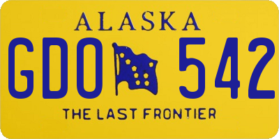 AK license plate GDO542