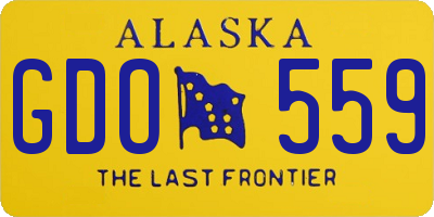 AK license plate GDO559