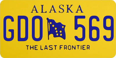 AK license plate GDO569