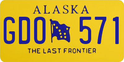 AK license plate GDO571