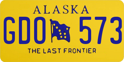AK license plate GDO573