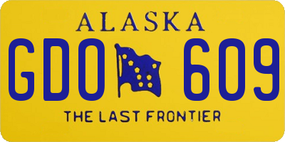AK license plate GDO609