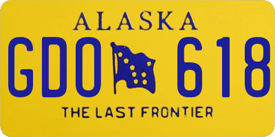 AK license plate GDO618