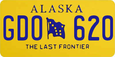 AK license plate GDO620