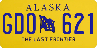 AK license plate GDO621