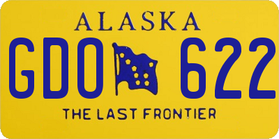 AK license plate GDO622