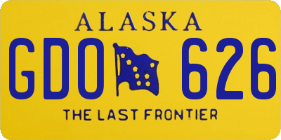 AK license plate GDO626