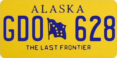 AK license plate GDO628