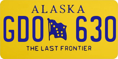 AK license plate GDO630