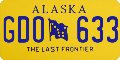AK license plate GDO633