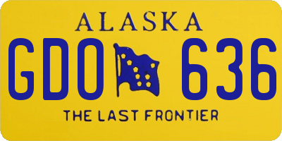 AK license plate GDO636