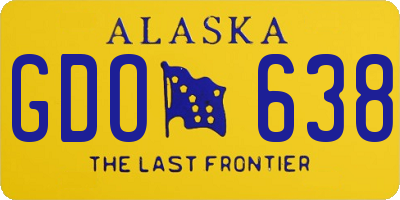 AK license plate GDO638