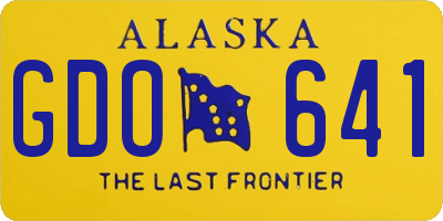 AK license plate GDO641