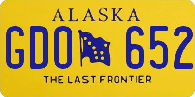 AK license plate GDO652