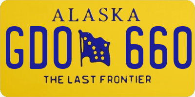 AK license plate GDO660