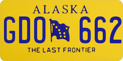 AK license plate GDO662