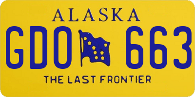 AK license plate GDO663