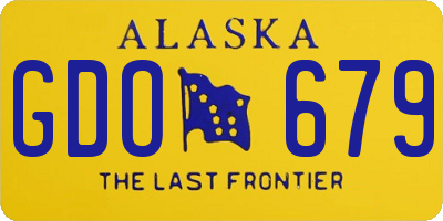 AK license plate GDO679