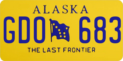 AK license plate GDO683