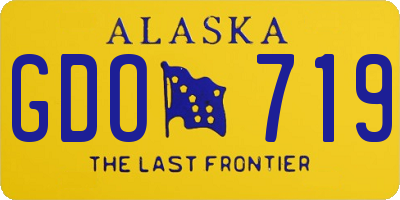 AK license plate GDO719