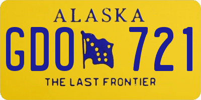 AK license plate GDO721