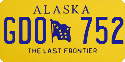 AK license plate GDO752