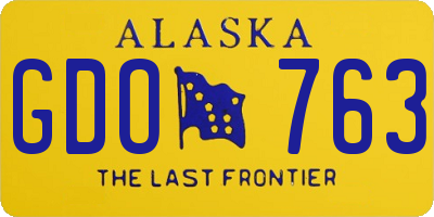 AK license plate GDO763