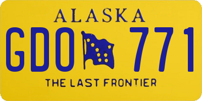 AK license plate GDO771