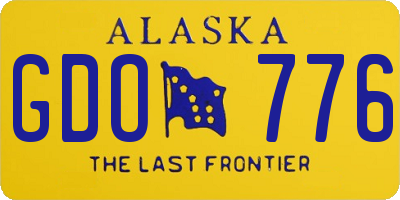 AK license plate GDO776