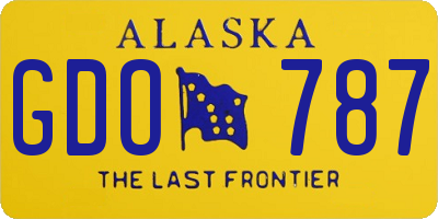 AK license plate GDO787