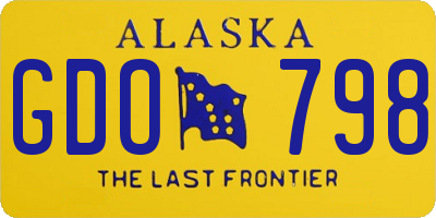 AK license plate GDO798