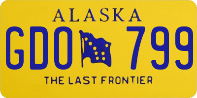 AK license plate GDO799