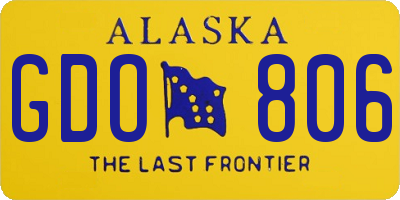 AK license plate GDO806