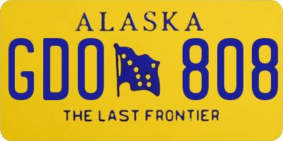 AK license plate GDO808