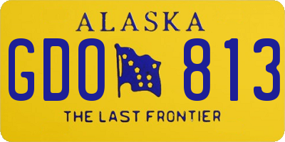 AK license plate GDO813