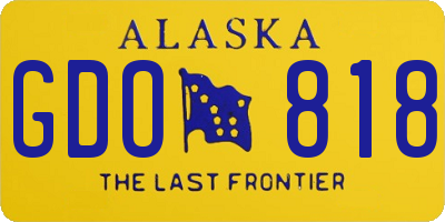 AK license plate GDO818
