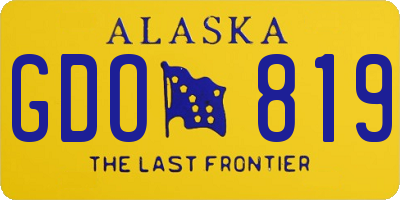 AK license plate GDO819