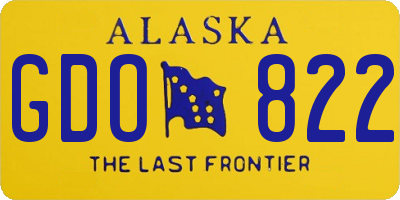 AK license plate GDO822