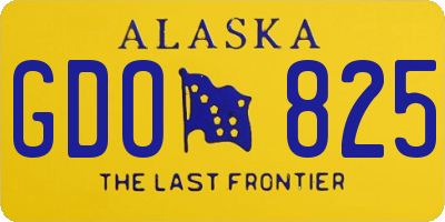 AK license plate GDO825