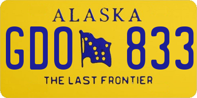 AK license plate GDO833
