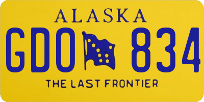AK license plate GDO834