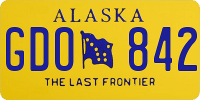 AK license plate GDO842