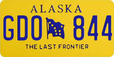 AK license plate GDO844