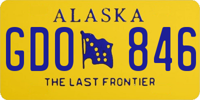 AK license plate GDO846