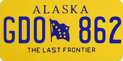 AK license plate GDO862