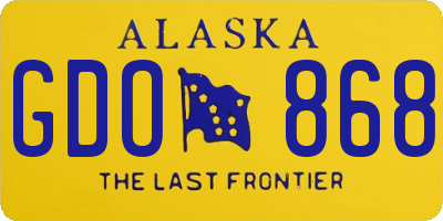 AK license plate GDO868
