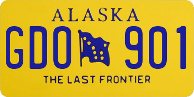 AK license plate GDO901