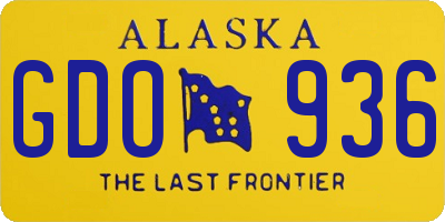 AK license plate GDO936