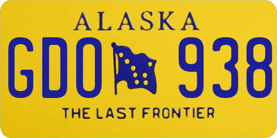 AK license plate GDO938