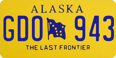 AK license plate GDO943
